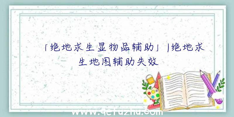 「绝地求生显物品辅助」|绝地求生地图辅助失效